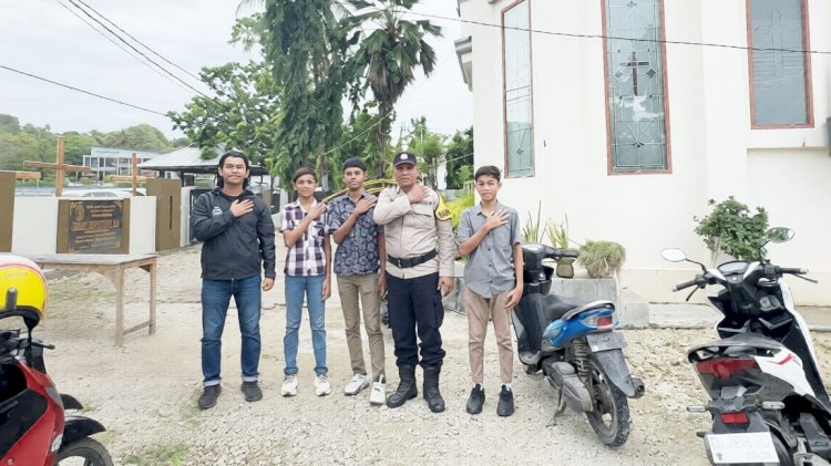 Pastikan Ibadah Minggu Berjalan Aman, Polsek Lobalain Lakukan Pengamanan dan Patroli Dialogis
