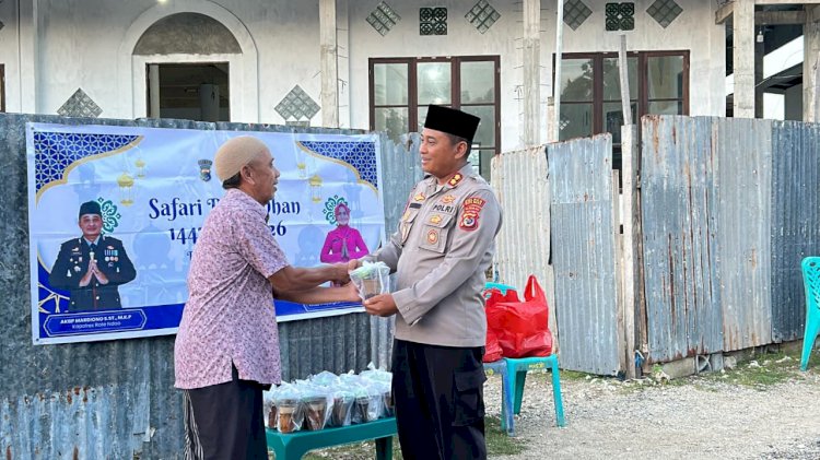 Safari Ramadhan Kapolres Rote Ndao di Mesjid Jamiatul Islamiyah Oelaba