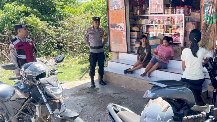 Polsek Rote Tengah Gelar Patroli Dialogis, Ciptakan Kamtibmas Yang Kondusif