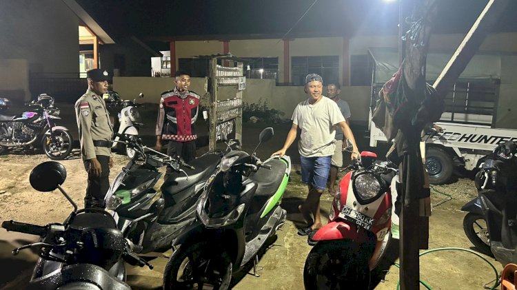 Patroli Malam Polsek Rote Barat Laut, Ciptakan Rasa Aman Bagi Masyarakat