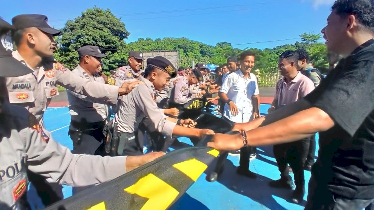 Antisipasi Demo Anarkis, Polres Rote  Ndao Masifkan Latihan Dalmas