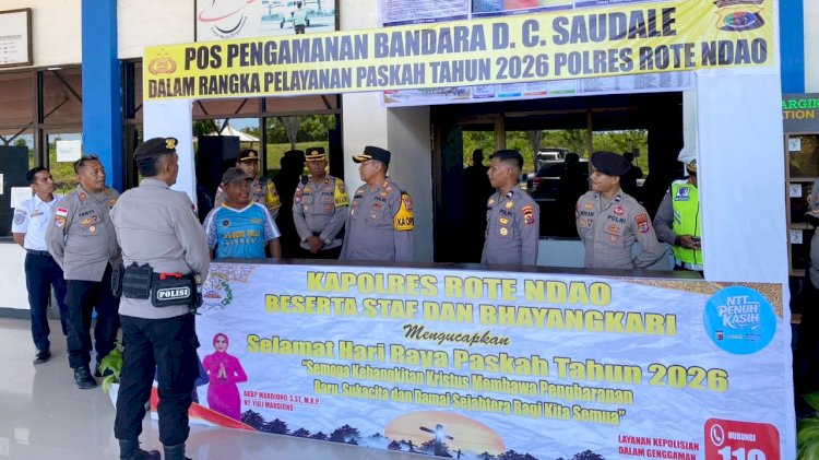 Pastikan Pengamanan Operasi Samana Santa Turangga 2026 Berjalan Aman, Kapolres Rote Ndao Tinjau Pos Pangamanan