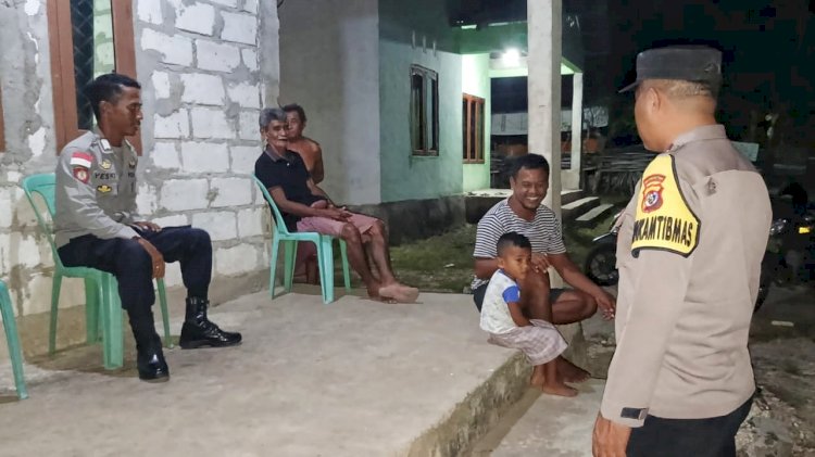Patroli Malam Polsek Rote Barat Daya, Dekatkan Polri Dengan Warga Untuk Jaga Kamtibmas