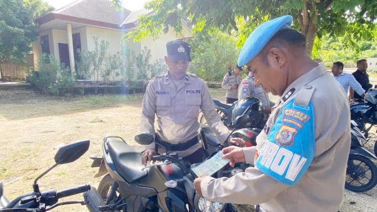 Jadi Contoh Bagi Masyarakat Dalam Berkendara, Propam Polsek Jajaran Serentak Lakukan Gaktibplin.