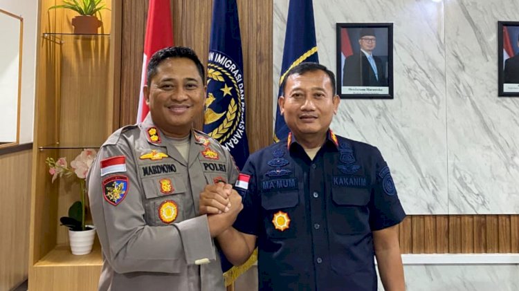 Silaturahmi Kapolres Rote Ndao Bersama Kepala Imigrasi Kupang, Perkuat Sinergitas Penanganan People Smuggling