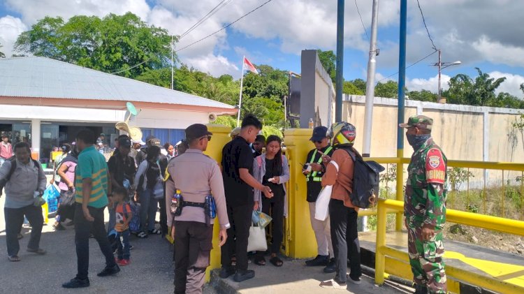 Sinergitas Pengamanan Polsek Pantaibaru dan Koramil  Jamin Keamanan Mobilitas Masyarakat di Pelabuhan Pantaibaru