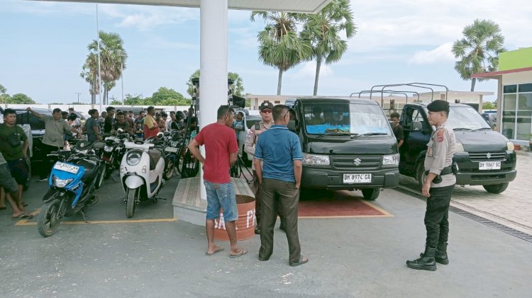 Polsek Rote Barat Lakukan Pengamanan di SPBU Sedeoen, Cegah Potensi Tindak Pidana
