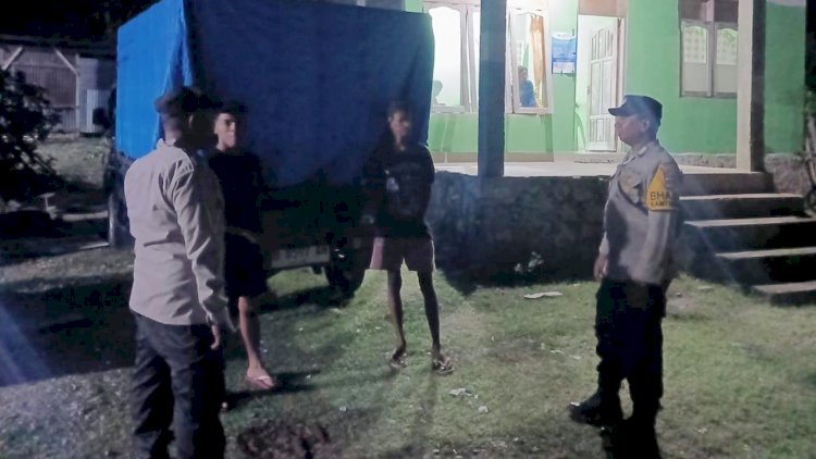 Patroli Malam Polsek Rote Barat Daya, Cegah Kriminalitas dan Jamin Kenyamanan Masyarakat