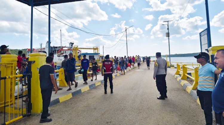 Pastikan Mobilitas Penumpang  Berjalan Lancar, Polsek Pantaibaru Tingkatkan Pengamanan