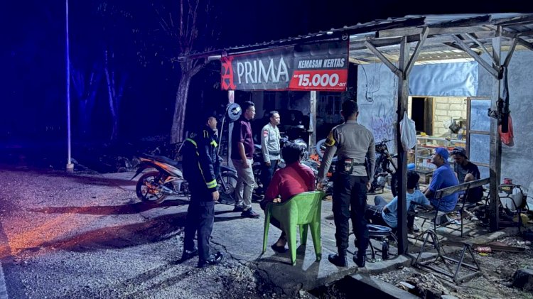 Patroli Malam Polsek Pantaibaru Wujudkan Rasa Aman Bagi Masyarakat