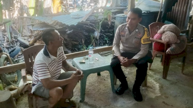 Sambangi Warga Binaan, Bhabinkamtibmas Polsek Rote Barat Daya Ajak Warga Jaga Kamtibmas