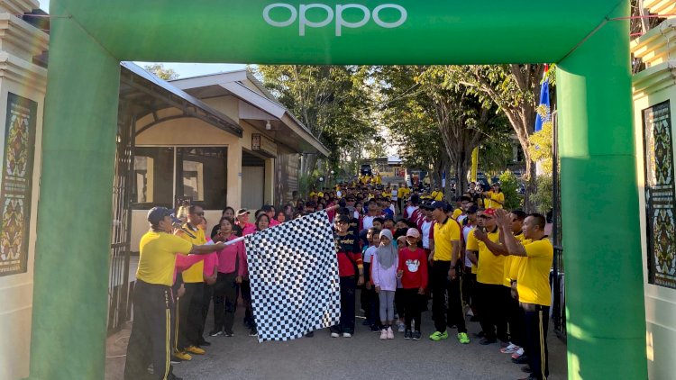 Kapolres Rote Ndao : Olahraga Bersama Jelang Hari Bhayangkara ke 80, Tingkatkan Kekompakan Keluarga Besar Polri Polres Rote Ndao