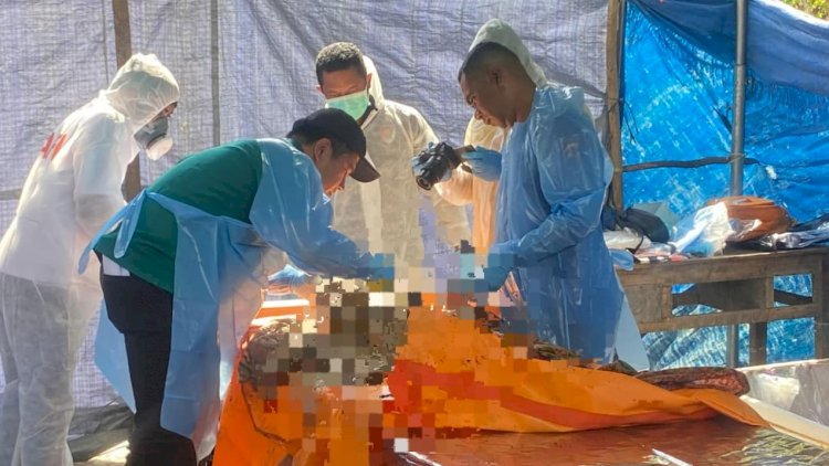 Polres Rote Ndao Lakukan Ekshumasi Jenazah JA  di Desa Kuli  Untuk Kepentingan Penyidikan