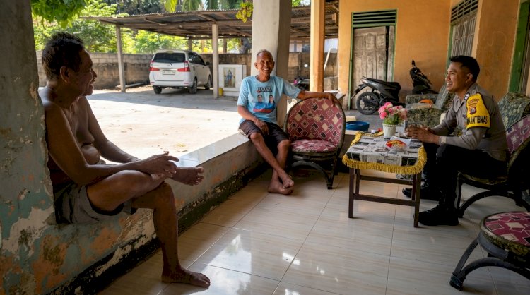 Melalui Kegiatan Preemtif Kepolisian, Bhabinkamtibmas Polsek Pantaibaru Pastikan Kamtibmas Tetap Kondusif