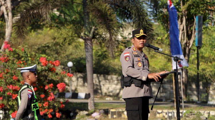Apel Jam Pimpinan, Kapolres Rote Ndao Tegaskan Jaga Nama Baik Institusi