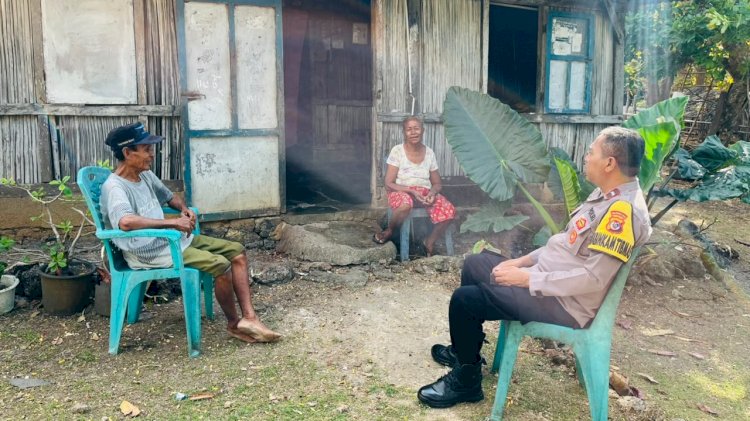 Bhabinkamtibmas Polsek Rote Barat Daya Lakukan Sambang, Pantau Kondisi Keamanan Warga Binaan