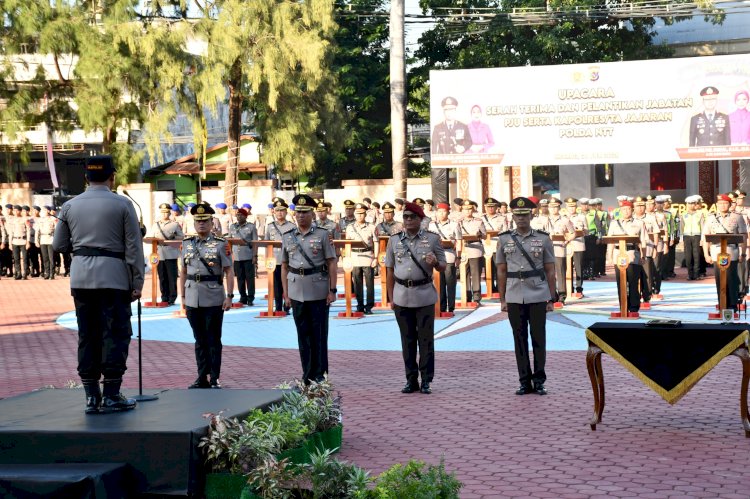 Polda NTT Gelar Upacara Serah Terima dan Pelantikan Pejabat Utama serta Kapolres Jajaran