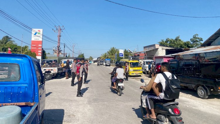 Satuan Samapta Polres Rote Ndao Lakukan Pengaturan Arus Lalu Lintas, Cegah Lakalantas