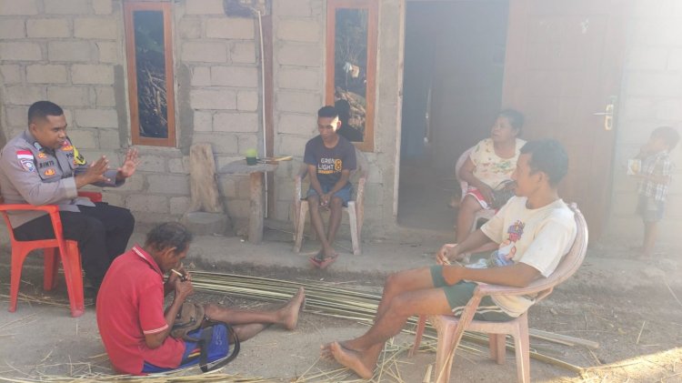 Bhabinkamtibmas Polsek Pantaibaru Gelar Kegiatan Sambang, Ajak Warga Jaga Kamtibmas