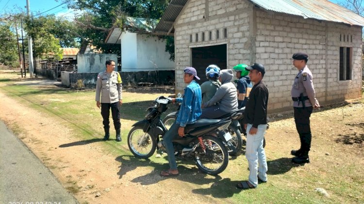 Patroli Dialogis Polsek Rote Tengah, Ajak Warga Jaga Kamtibmas Tetap Kondusif