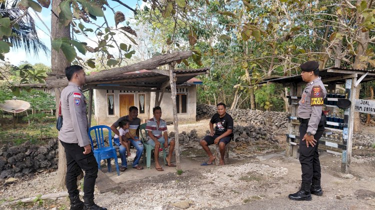 Hadir Ditengah Masyarakat, Polsek Rote Selatan Ajak Warga Jaga Kamtibmas
