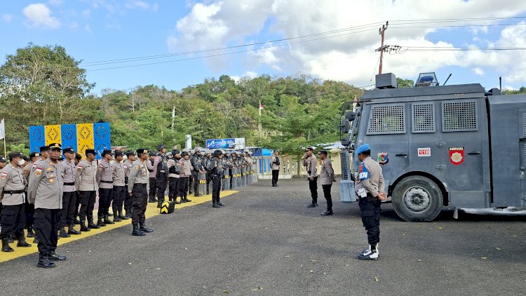 Polres Rote Ndao Gelar Latihan Dalmas, Tingkatkan Kesiapsiagaan Hadapi Demo Anarkis