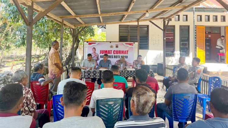 Gelar Jumat Curhat di Desa Kuli, Polres Rote Ndao Terus Gali Informasi Tentang Kondisi Keamanan Warga