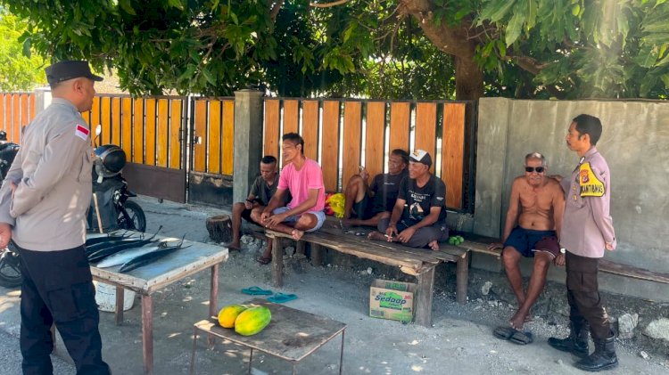 KRYD Polsek Rote Barat Daya, Ajak Warga Jaga Kamtibmas Tetap Kondusif