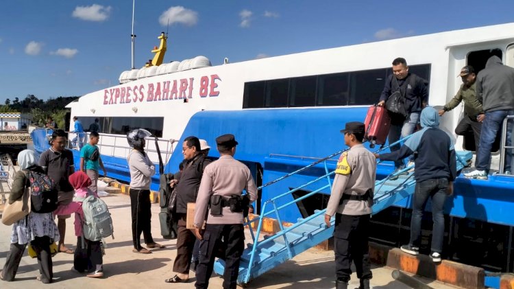 Upaya Polsek Lobalain Jaga Kamtibmas Tetap Kondusif, Rutin Lakukan Pengamaman di Pelabuhan Baa