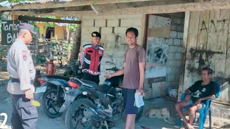 Sebagai Upaya Cegah Curas, Curat dan Curanmor, Polsek Rote Barat Laut Ajak Warga Jaga Kamtibmas