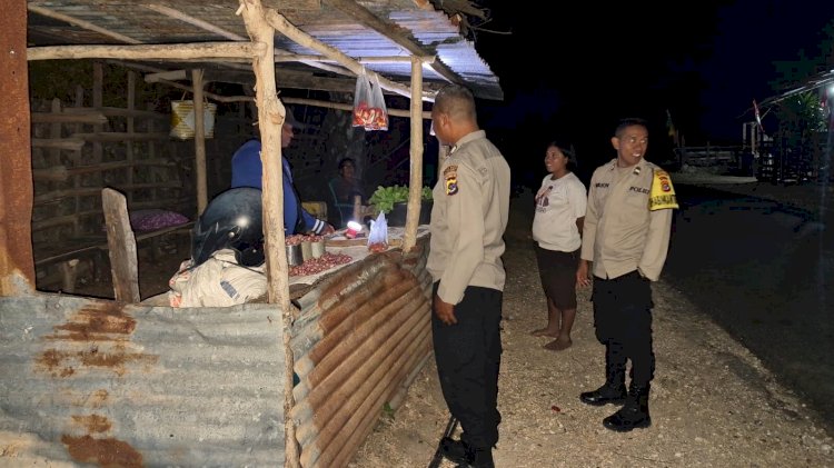 Polsek Rote Tengah Lakukan Patroli Malam, Jaga Kamtibmas Diwilayah Hukum