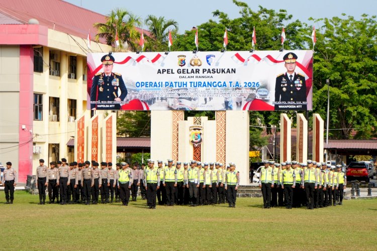 Tekan Angka Kecelakaan dan Pelanggaran, Kapolda NTT Pimpin Upacara Gelar Pasukan Operasi Patuh Turangga 2026